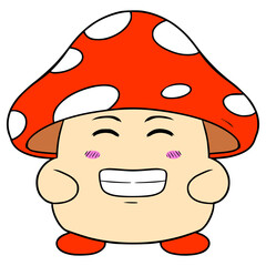 cute monster mushroom illustration hand drawn isolated vector	