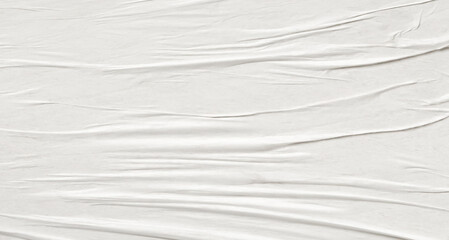 Obraz premium White blank crumpled and creased paper poster texture background