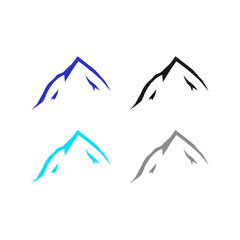 SIMPLE MOUNTAINS ICONS SIGN SYMBOL LOGO VECTOR
