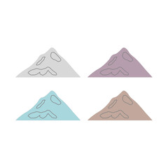SIMPLE MOUNTAINS ICONS SIGN SYMBOL LOGO VECTOR
