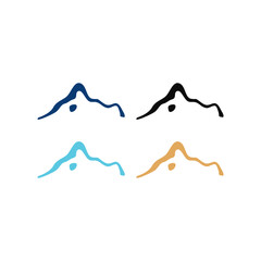 SIMPLE MOUNTAINS ICONS SIGN SYMBOL LOGO VECTOR
