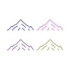 SIMPLE MOUNTAINS ICONS SIGN SYMBOL LOGO VECTOR
