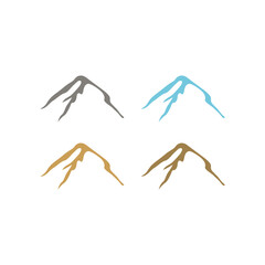 SIMPLE MOUNTAINS ICONS SIGN SYMBOL LOGO VECTOR
