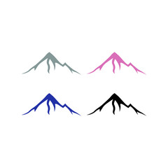 SIMPLE MOUNTAINS ICONS SIGN SYMBOL LOGO VECTOR
