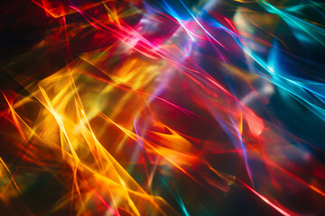 Fototapeta premium Prism light leak colorful, Rainbow reflective colorful sunlight