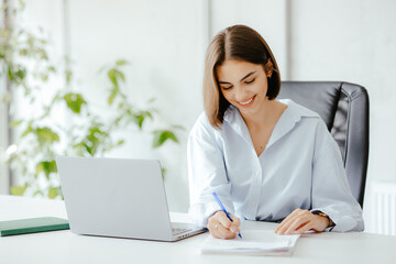 Young Professional Woman Working in Modern Office