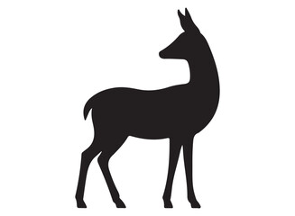 Deer Vector silhouette illustration design.