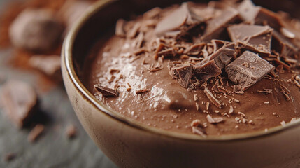 Chocolate mousse close-up