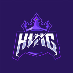 Crown King with Claw logo for sports and gaming