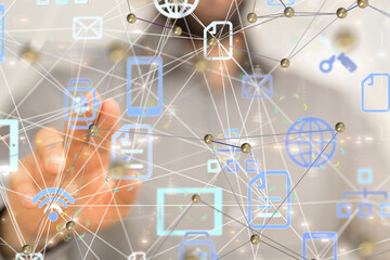 Business intelligence analyst dashboard on virtual