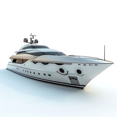 A sleek and modern yacht (2023) with a happy face logo, isolated on a white background. --v 6.0 - Image #4 @AAA