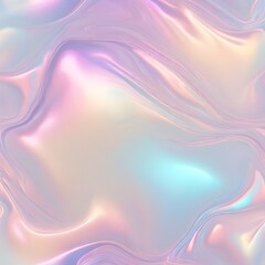 Holographic Abstract liquid background. Holo pastel poster. Pink-Blue art