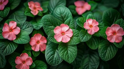 Fototapeta premium Pink Flower Blooms in Spring Garden