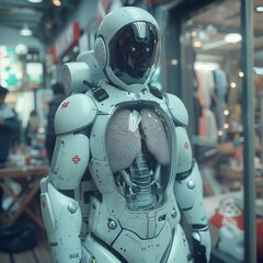 Fototapeta premium Robot Exhibition in a Mall Atrium