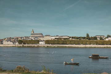 Naklejka premium Tranquil river views of tours, france
