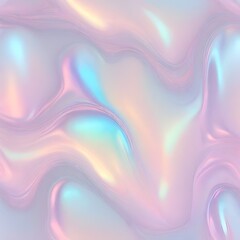 Holographic Abstract liquid background. Holo pastel poster. Pink-Blue art