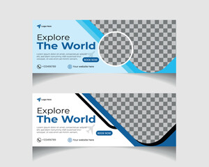 Travel and Tour banner template design for marketing
