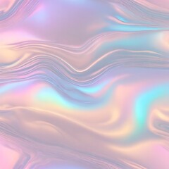 Holographic Abstract liquid background. Holo pastel poster. Pink-Blue art