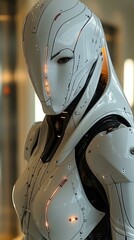Fototapeta premium Robotic Suit with Human-like Appearance