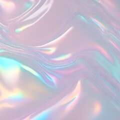 Holographic Abstract liquid background. Holo pastel poster. Pink-Blue art