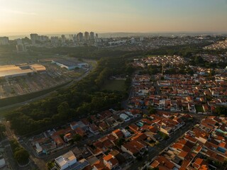 Foto aérea da cidade de Campinas, uma das maiores cidades do estado de São Paulo