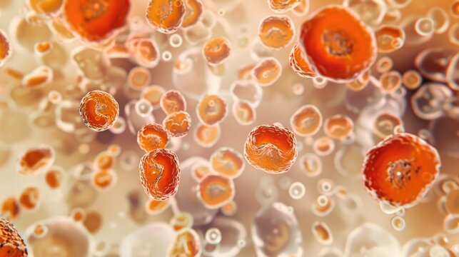 Detailed Image of Abnormal Urine Analysis with Empty Space Epithelial and White Blood Cells at 40X Magnification
