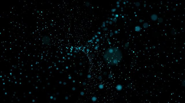 Futuristic blue trapcode form. 4k Abstract blue motion background. data transfer particle effect. a sea of glowing neon particles pulse across the screen. Data cloud effect.