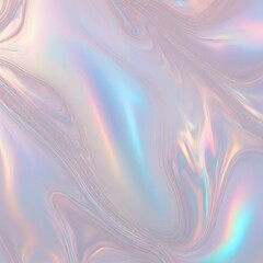 Holographic Abstract liquid background. Holo pastel poster. Pink-Blue art