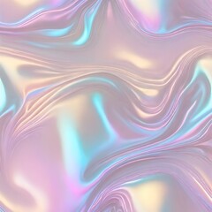 Holographic Abstract liquid background. Holo pastel poster. Pink-Blue art