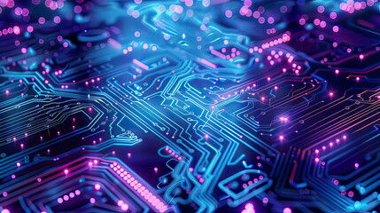 Quantum computer technologies concept futuristic blue circuit board background modern technology circuit board texture waves flow quantum explosion technology  