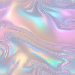 Holographic Abstract liquid background. Holo pastel poster. Pink-Blue art