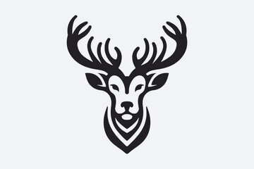 Deer Face Vector Silhouette Vector Graphic