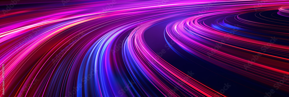 Poster Abstract speed lights trails background showing fast motion