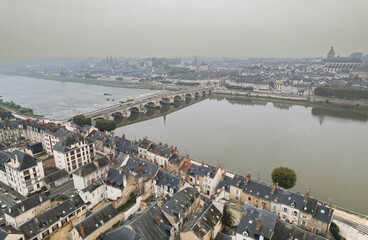 Fototapeta premium A misty morning over the loire valley