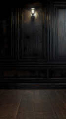 Wooden wall background, empty room