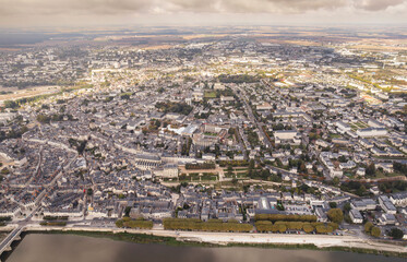 Aerial view of nantes, france
