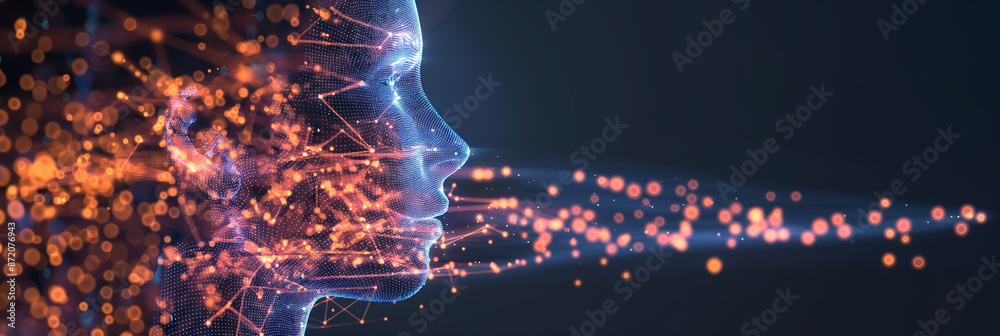 Poster Artificial intelligence talking with digital network data flow