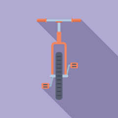 Circus unicycle standing on one wheel, a symbol of balance and entertainment