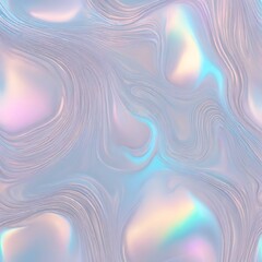Holographic Abstract liquid background. Holo pastel poster. Pink-Blue art