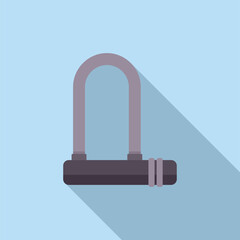 U lock keeping a bicycle safe and secure from theft