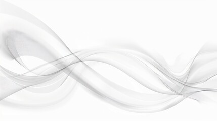 Obraz premium Abstract Gray Waves on White Background