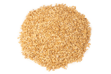 Oat-flakes isolated on a white background.