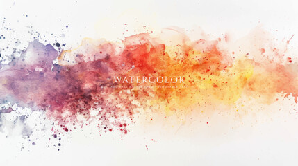 Obraz premium Abstract horizontal watercolor background. Neutral light colored empty space background illustration
