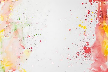Obraz premium Vibrant Watercolor Splashes - Abstract Artistic Background