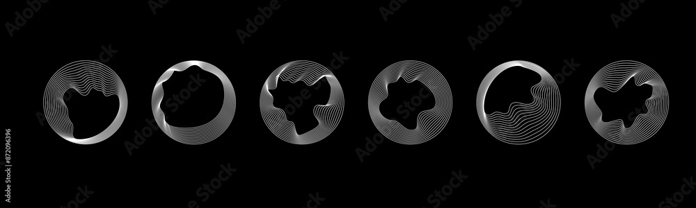 Poster arrow circle set isolated. circular rotation loading elements, redo process, rotate arrow and spinni