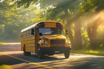 Bright Yellow School Bus Adventure