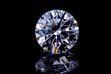 a beautiful diamond on a black background