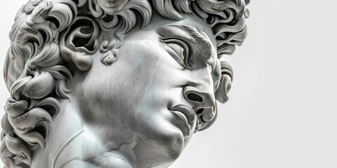 Close-Up of David Statue with Detailed Texture. Generative ai.