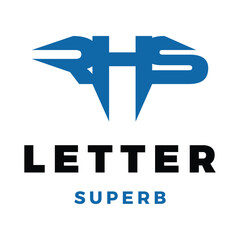 Obraz premium Initial Letter RHS Icon Logo Design Template