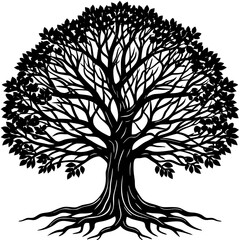 Obraz premium tree silhouette vector